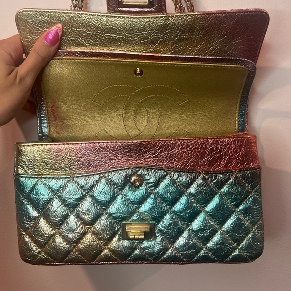 Used CHANEL Rainbow Reissue Mini FlapBag Metallic Multicolor - Picture 8 of 16